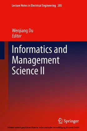 Du | Informatics and Management Science II | E-Book | sack.de