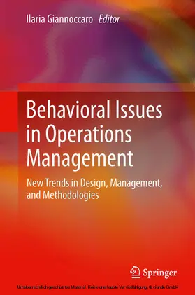 Giannoccaro | Behavioral Issues in Operations Management | E-Book | www.sack.de