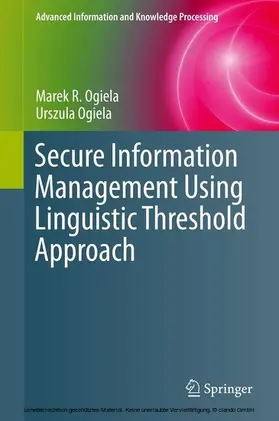Ogiela |  Secure Information Management Using Linguistic Threshold Approach | eBook | Sack Fachmedien