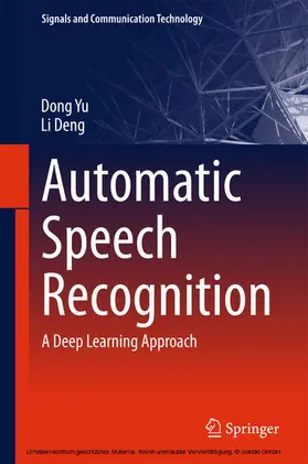Yu / Deng |  Automatic Speech Recognition | eBook | Sack Fachmedien