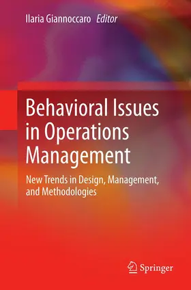 Giannoccaro |  Behavioral Issues in Operations Management | Buch |  Sack Fachmedien