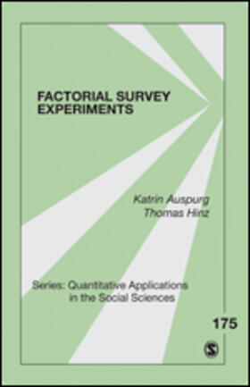 Auspurg / Hinz |  Factorial Survey Experiments | Buch |  Sack Fachmedien