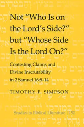 Simpson |  Not «Who Is on the Lord's Side?» but «Whose Side Is the Lord On?» | eBook | Sack Fachmedien