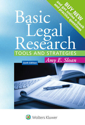 Sloan | Basic Legal Research: Tools and Strategies | Buch | 978-1-4548-5040-3 | sack.de