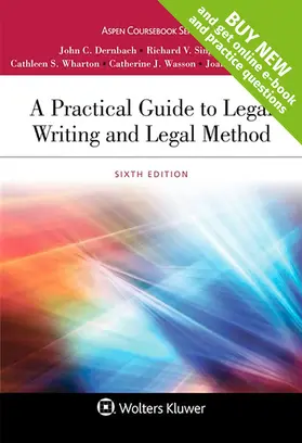 Dernbach / Singleton / Wharton |  A Practical Guide to Legal Writing and Legal Method | Buch |  Sack Fachmedien