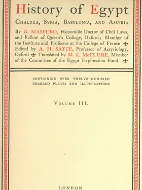 Maspero |  History of Egypt, Chaldea, Syria, Babylonia, and Assyria, Vol. 3 | eBook | Sack Fachmedien