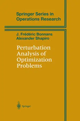 Bonnans / Shapiro |  Perturbation Analysis of Optimization Problems | eBook | Sack Fachmedien