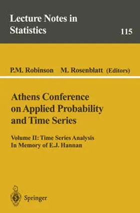Robinson / Rosenblatt | Athens Conference on Applied Probability and Time Series Analysis | E-Book | sack.de