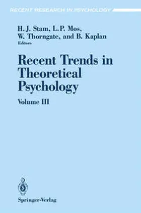 Stam / Mos / Thorngate |  Recent Trends in Theoretical Psychology | eBook | Sack Fachmedien