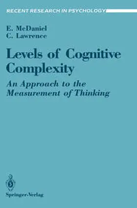 McDaniel / Lawrence |  Levels of Cognitive Complexity | eBook | Sack Fachmedien