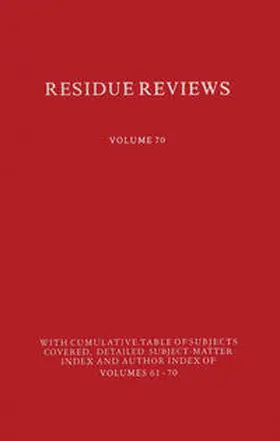 Gunther | Residues of Pesticides and Other Contaminants in the Total Environment | E-Book | sack.de