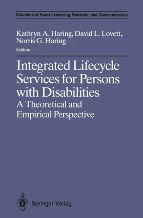 Haring / Lovett |  Integrated Lifecycle Services for Persons with Disabilities | Buch |  Sack Fachmedien