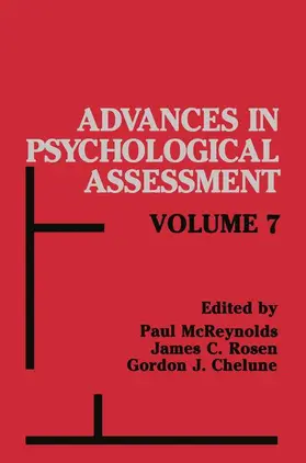 McReynolds / Chelune / Rosen |  Advances in Psychological Assessment | Buch |  Sack Fachmedien