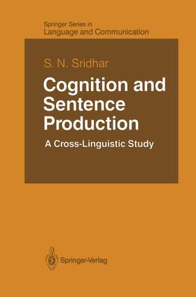 Sridhar | Cognition and Sentence Production | Buch | 978-1-4612-8927-2 | sack.de