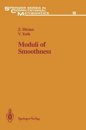 Ditzian / Totik |  Moduli of Smoothness | Buch |  Sack Fachmedien