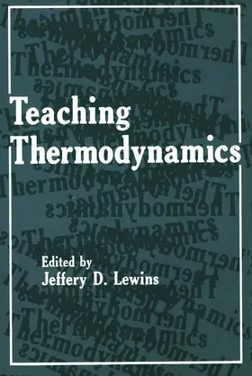 Lewins | Teaching Thermodynamics | Buch | 978-1-4612-9275-3 | www.sack.de