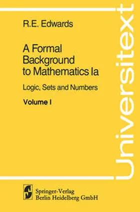 Edwards |  A Formal Background to Mathematics | eBook | Sack Fachmedien