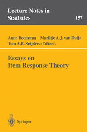 Boomsma / Duijn / Snijders |  Essays on Item Response Theory | eBook | Sack Fachmedien