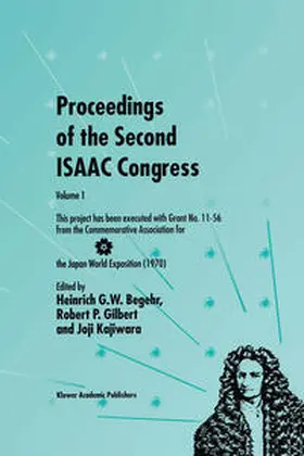 Begehr / Gilbert / Kajiwara |  Proceedings of the Second ISAAC Congress | eBook | Sack Fachmedien