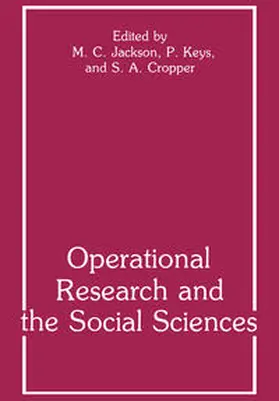 Cropper / Jackson / Keys |  Operational Research and the Social Sciences | eBook | Sack Fachmedien