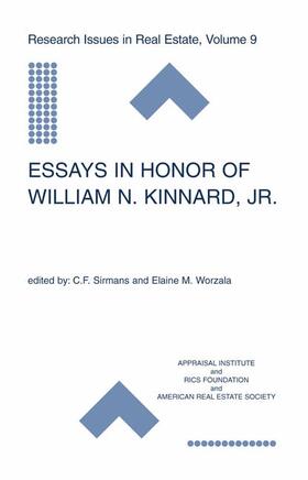 Worzala / Sirmans | Essays in Honor of William N. Kinnard, Jr. | Buch | 978-1-4613-4734-7 | sack.de