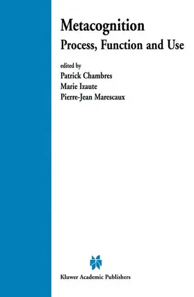Chambres / Marescaux / Izaute | Metacognition | Buch | 978-1-4613-5394-2 | www.sack.de