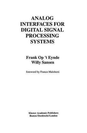 op 't Eynde / Sansen | Analog Interfaces for Digital Signal Processing Systems | Buch | 978-1-4613-6432-0 | sack.de