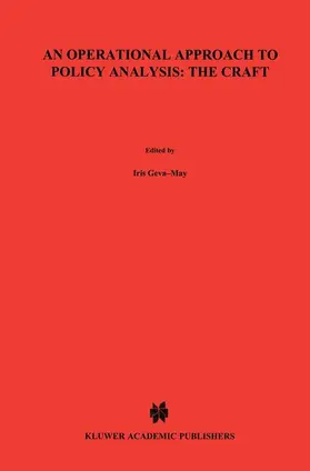 Geva-May |  An Operational Approach to Policy Analysis: The Craft | Buch |  Sack Fachmedien