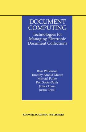 Wilkinson / Arnold-Moore / Zobel | Document Computing | Buch | 978-1-4613-7250-9 | sack.de