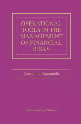 Zopounidis |  Operational Tools in the Management of Financial Risks | Buch |  Sack Fachmedien