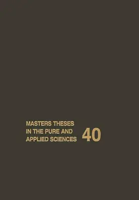 Shafer |  Masters Theses in the Pure and Applied Sciences | Buch |  Sack Fachmedien