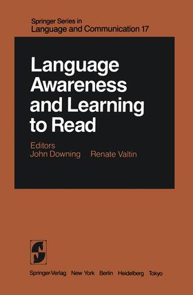 Valtin / Downing |  Language Awareness and Learning to Read | Buch |  Sack Fachmedien