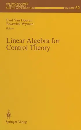 Van Dooren / Wyman |  Linear Algebra for Control Theory | Buch |  Sack Fachmedien