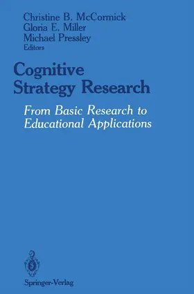 McCormick / Miller / Pressley |  Cognitive Strategy Research | Buch |  Sack Fachmedien