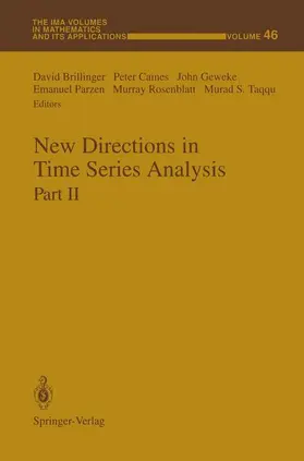 Brillinger / Caines / Geweke |  New Directions in Time Series Analysis | Buch |  Sack Fachmedien