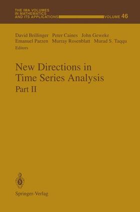 Brillinger / Caines / Taqqu | New Directions in Time Series Analysis | Buch | 978-1-4613-9298-9 | sack.de