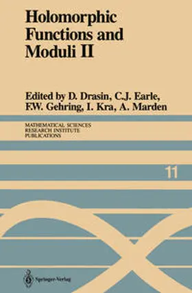 Drasin / Earle / Gehring |  Holomorphic Functions and Moduli II | eBook | Sack Fachmedien