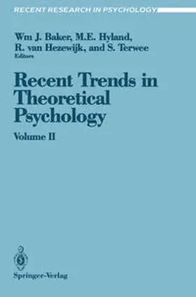 Baker / Hyland / Hezewijk | Recent Trends in Theoretical Psychology | E-Book | sack.de