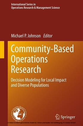 Johnson | Community-Based Operations Research | E-Book | sack.de