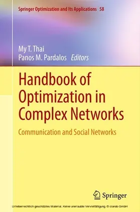 Thai / Pardalos | Handbook of Optimization in Complex Networks | E-Book | www.sack.de