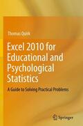 Quirk |  Excel 2010 for Educational and Psychological Statistics | Buch |  Sack Fachmedien