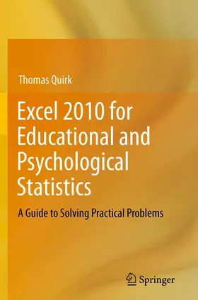Quirk | Excel 2010 for Educational and Psychological Statistics | E-Book | sack.de
