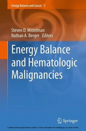 Mittelman / Berger | Energy Balance and Hematologic Malignancies | E-Book | www.sack.de