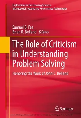 Fee / Belland |  The Role of Criticism in Understanding Problem Solving | eBook | Sack Fachmedien