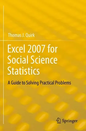 Quirk | Excel 2007 for Social Science Statistics | E-Book | sack.de