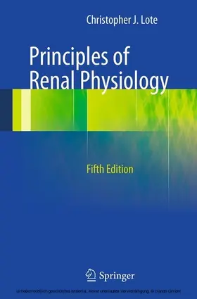 Lote |  Principles of Renal Physiology | eBook | Sack Fachmedien