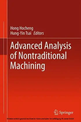 Hocheng / Tsai | Advanced Analysis of Nontraditional Machining | E-Book | www.sack.de