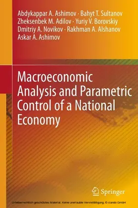 Ashimov / Sultanov / Adilov |  Macroeconomic Analysis and Parametric Control of a National Economy | eBook | Sack Fachmedien