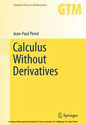 Penot | Calculus Without Derivatives | E-Book | sack.de