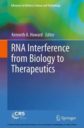 Howard |  RNA Interference from Biology to Therapeutics | eBook | Sack Fachmedien